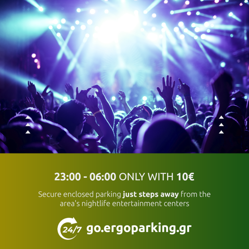 Secure enclosed parking just steps away from the area's nightlife entertainment centers